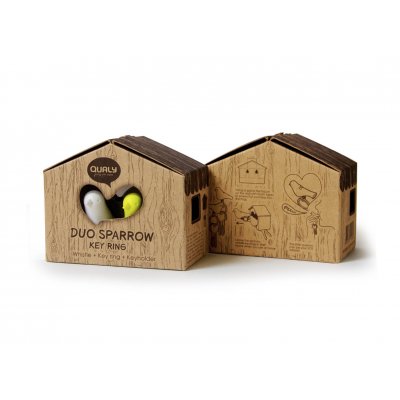 Держатель и брелок для ключей Duo Sparrow, белый