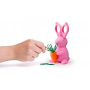 Ножницы и магнит со скрепками Bunny, розовые арт. QL10115-PK