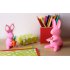 Ножницы и магнит со скрепками Bunny, розовые арт. QL10115-PK