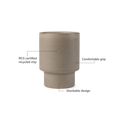Стакан VINGA Nagano pure из глины RCS, 300 мл