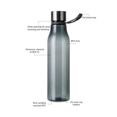 Бутылка для воды VINGA Lean из rPET RCS, 800 мл арт. V4330522