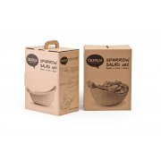 САЛАТНИЦА С ЛОЖКАМИ SPARROW, белая арт. QL10098-WH