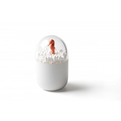 Контейнер для ватных палочек Seahorse арт. QL10314-CL-WH