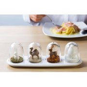 Ёмкости для специй в наборе Animal Parade арт. QL10125-WH Ёмкости для специй в наборе Animal Parade арт. QL10125-WH