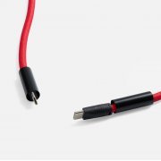 Кабель-ланьярд energyFlex Power Delivery 60 Вт, красный