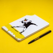 Набор Pininfarina Banksy Метатель цветов: шариковая ручка GrafeeX и блокнот линованный из каменной б