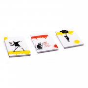 Блокнот линованный Pininfarina Banksy Метатель цветов из каменной бумаги, А5 арт. PNF1421BSKFL