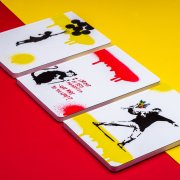 Блокнот линованный Pininfarina Banksy Метатель цветов из каменной бумаги, А5 арт. PNF1421BSKFL
