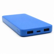 Внешний аккумулятор Polus, 10000 Mah, софт-тач покрытие, светло синий