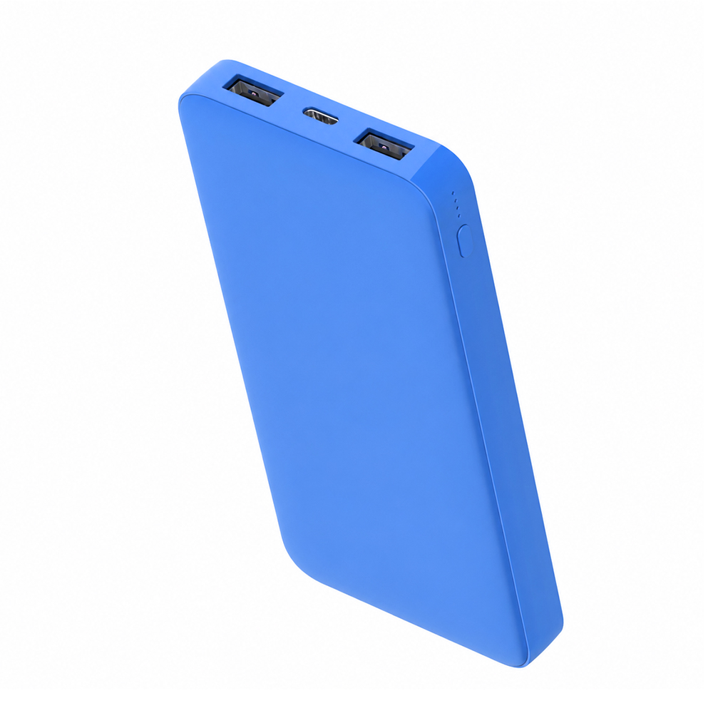 Внешний аккумулятор Polus, 10000 Mah, софт-тач покрытие, светло синий арт. 2018.26.01 Внешний аккумулятор Polus, 10000 Mah, софт-тач покрытие, светло синий арт. 2018.26.01