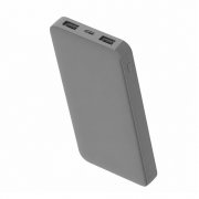 Внешний аккумулятор Polus, 10000 Mah, софт-тач покрытие, серый
