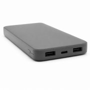 Внешний аккумулятор Polus, 10000 Mah, софт-тач покрытие, серый