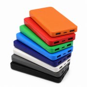 Внешний аккумулятор Polus, 10000 Mah, софт-тач покрытие, серый