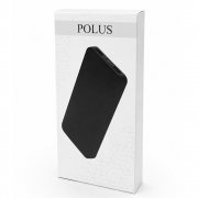 Внешний аккумулятор Polus, 10000 Mah, софт-тач покрытие, черный