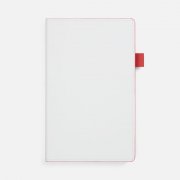 Ежедневник White Shall, недатированный, бело-красный
