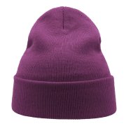 Шапка вязаная двойная Wind-S, пурпурный, 100% переработанный полиэстер Пурпурный