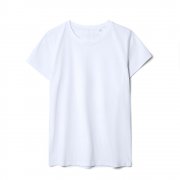 Футболка женская T-bolka Stretch Lady, белая (холодный оттенок)