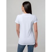 Футболка женская T-bolka Stretch Lady, белая (холодный оттенок)