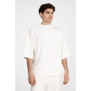 Футболка оверсайз унисекс T9, молочно-белая