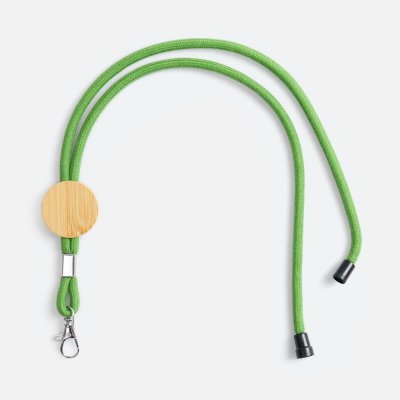 Шнурок для бейджа Tube Wood, зеленый арт. 20382.90
