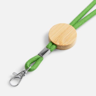 Шнурок для бейджа Tube Wood, зеленый арт. 20382.90
