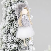 Новогоднее украшение рождественский ангел Бэгис,серый