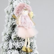 Новогоднее украшение рождественский ангел Бэгис,розовый