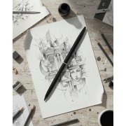 Вечный карандаш с шариковой ручкой EverLine, чёрный