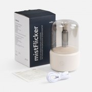 Увлажнитель-ароматизатор с подсветкой mistFlicker, молочно-белый