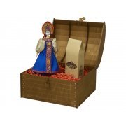 Подарочный набор: кукла фарфоровая, чай "Малина с мятой"