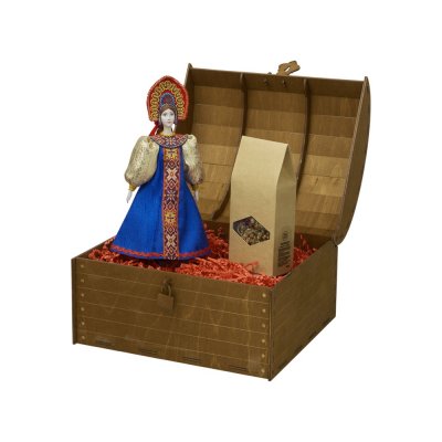 Подарочный набор: кукла фарфоровая, чай 