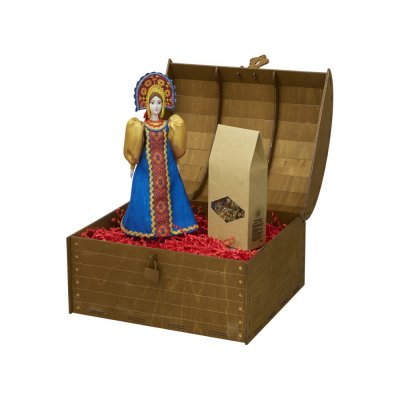 Подарочный набор: кукла фарфоровая, чай 