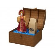 Подарочный набор: кукла фарфоровая, чай "Малина с мятой"