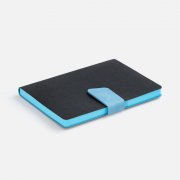 Ежедневник Boom, недатированный, черный с голубым