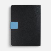 Ежедневник Boom, недатированный, черный с голубым