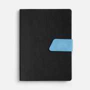 Ежедневник Boom, недатированный, черный с голубым