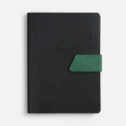 Ежедневник Boom, недатированный, черный с зеленым