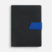 Ежедневник Boom, недатированный, черный c ярко-синий