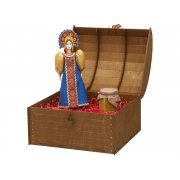 Подарочный набор: кукла фарфоровая, крем-мёд с лаймом и имбирем