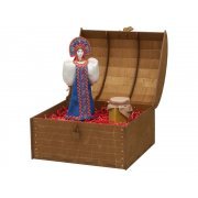 Подарочный набор: кукла фарфоровая, крем-мёд с лаймом и имбирем