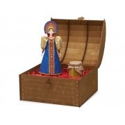 Подарочный набор: кукла фарфоровая, крем-мёд с лаймом и имбирем