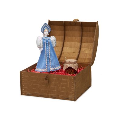 Подарочный набор: кукла фарфоровая, мёд с миксом из орехов арт. 94751