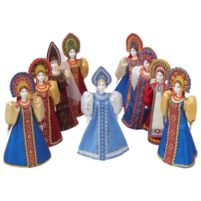Подарочный набор: кукла фарфоровая, мёд с миксом из орехов арт. 94750