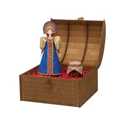 Подарочный набор: кукла фарфоровая, мёд с миксом из орехов арт. 94750