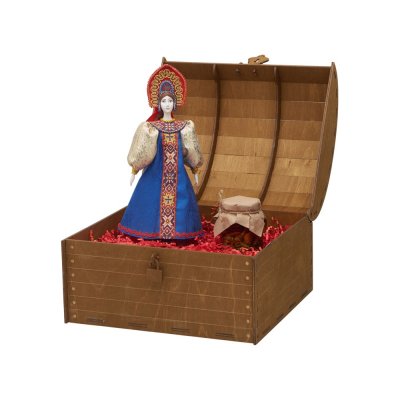 Подарочный набор: кукла фарфоровая, мёд с миксом из орехов арт. 94750