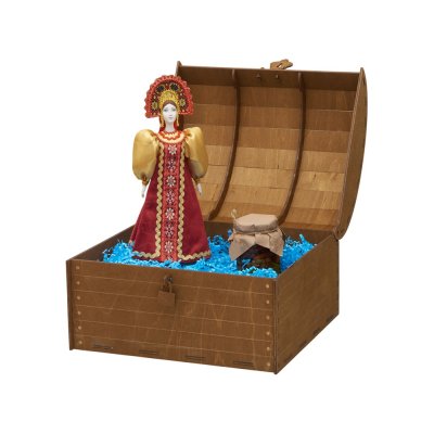 Подарочный набор: кукла фарфоровая, мёд с миксом из орехов арт. 94749