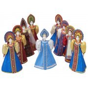 Подарочный набор: кукла фарфоровая, мёд с миксом из орехов