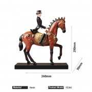 Статуэтка "Наездница и лошадь", цвет коричневый арт. YZ265A