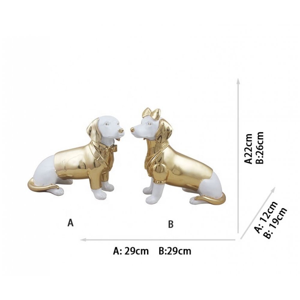 Набор статуэток "Влюбленные собачки" арт. BX1106 Набор статуэток "Влюбленные собачки" арт. BX1106