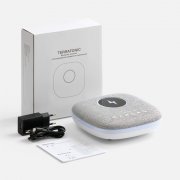 Bluetooth колонка с беспроводной зарядкой и подсветкой Terrafonic, серая